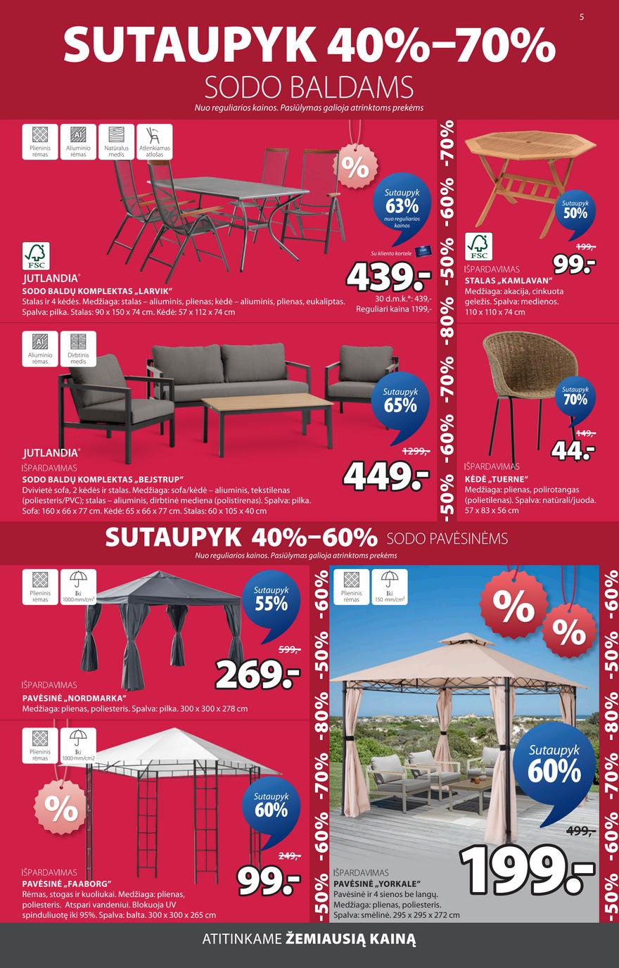 Jysk nuolaidų leidinys akcijos nuo 
  2026-07-28 iki 
  2026-08-10 | Leidinukas.lt puslapis 5