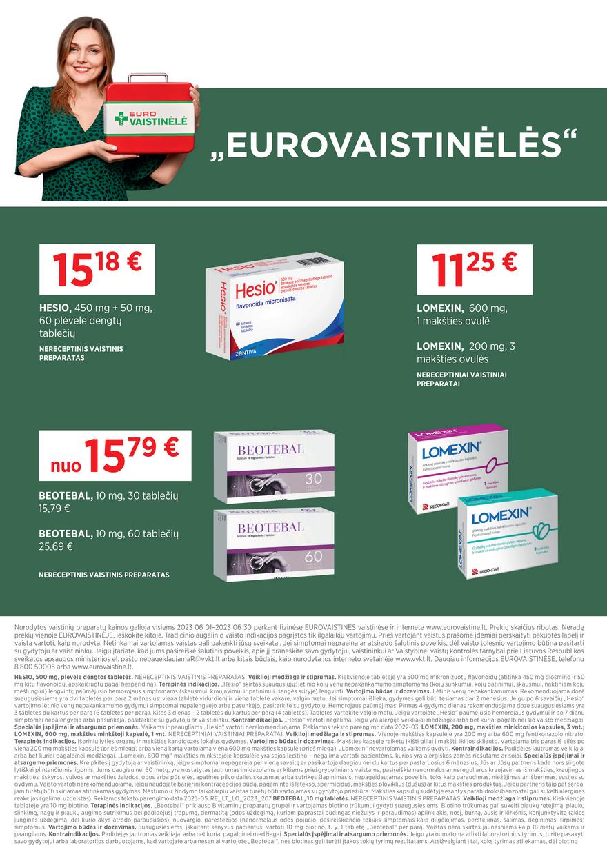 Euro vaistinė leidinys akcijos nuo 
  2023-06-01 iki 
  2023-06-30 | Leidinukas.lt puslapis 6