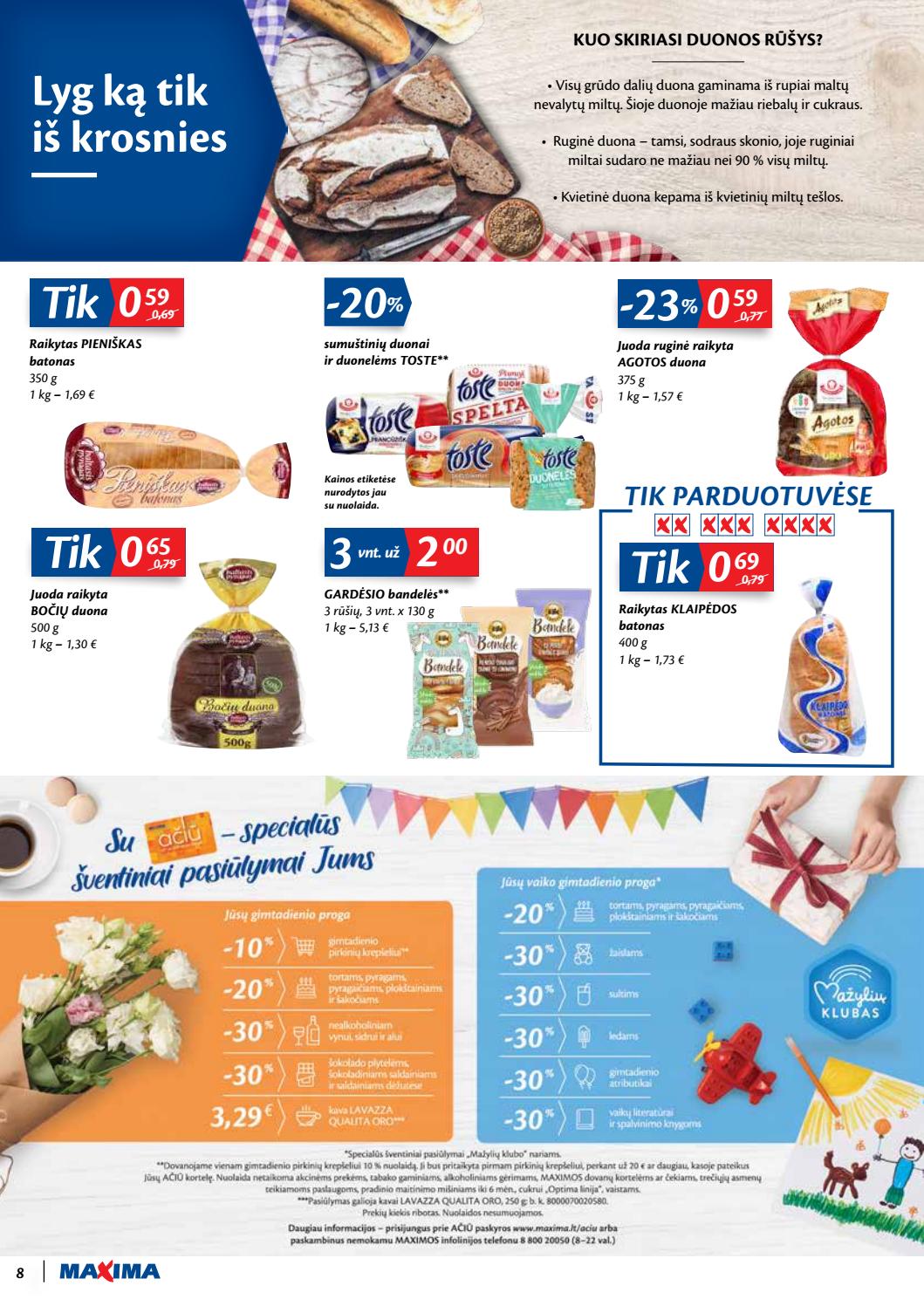 Maxima kaininis leidinys akcijos nuo 
  2020-10-13 iki 
  2020-10-19 | Leidinukas.lt puslapis 8