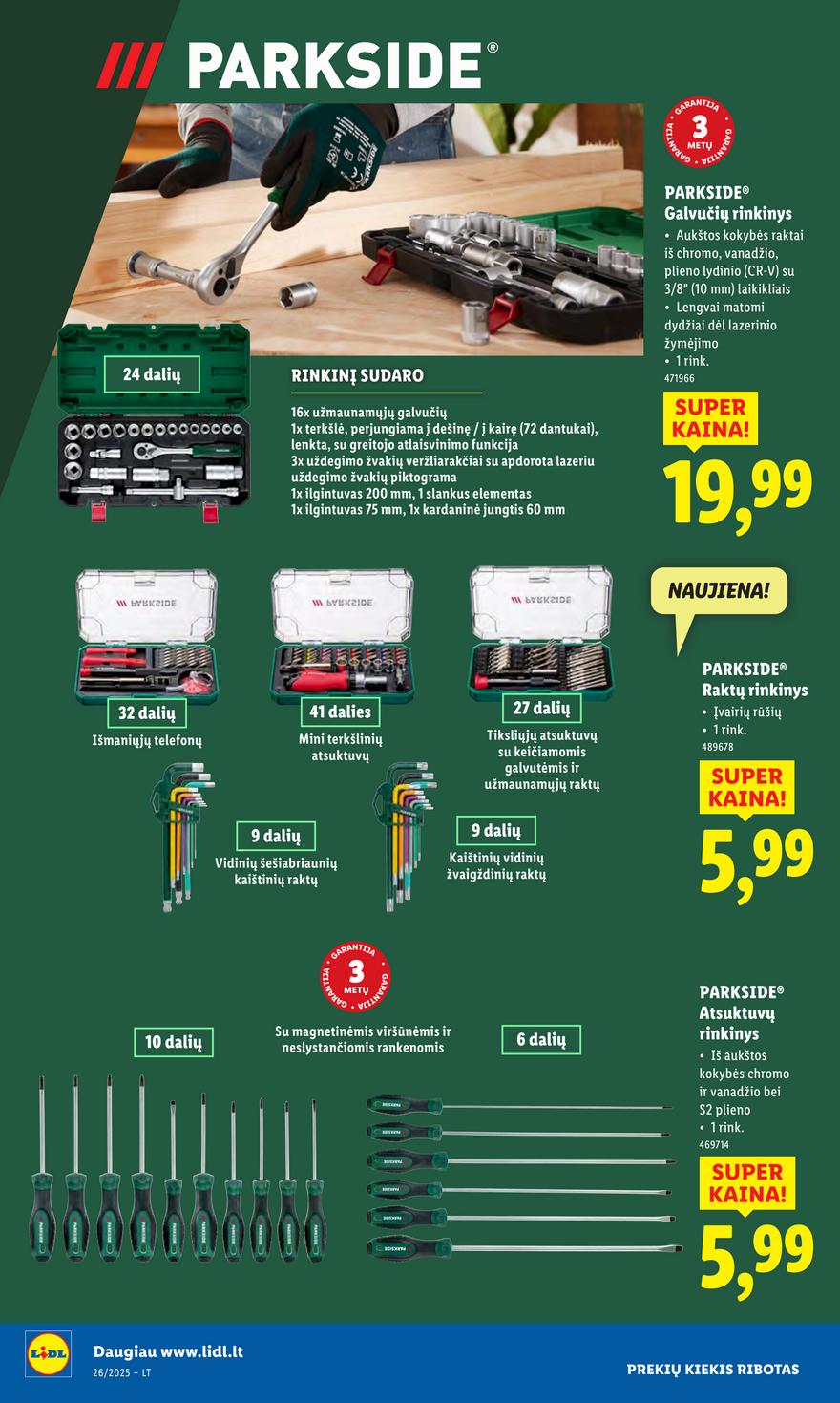 Lidl ne maisto leidinys akcijos nuo 
  2025-06-23 iki 
  2025-06-29 | Leidinukas.lt puslapis 8