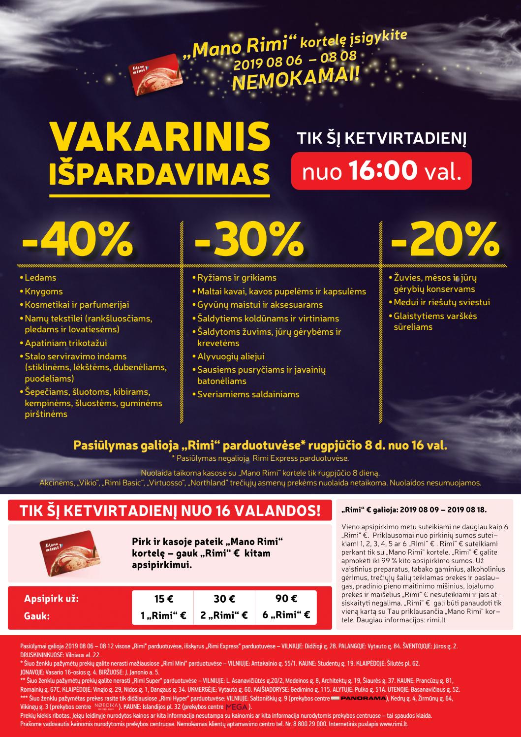 Rimi savaitinis leidinys akcijos nuo 
  2019-08-06 iki 
  2019-08-12 | Leidinukas.lt puslapis 24