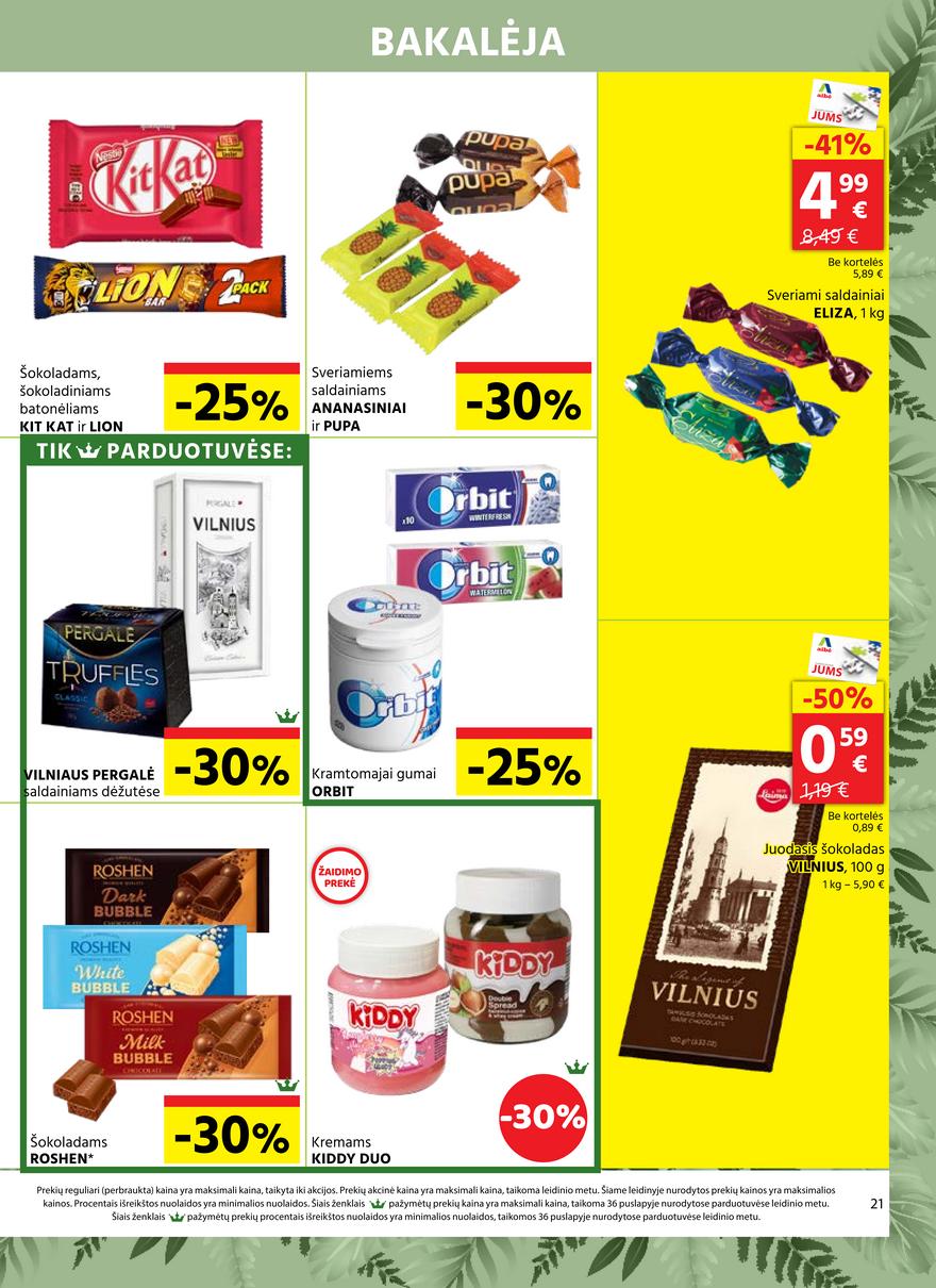 Aibė pasiūlymai akcijos nuo 
  2021-06-17 iki 
  2021-07-06 | Leidinukas.lt puslapis 21