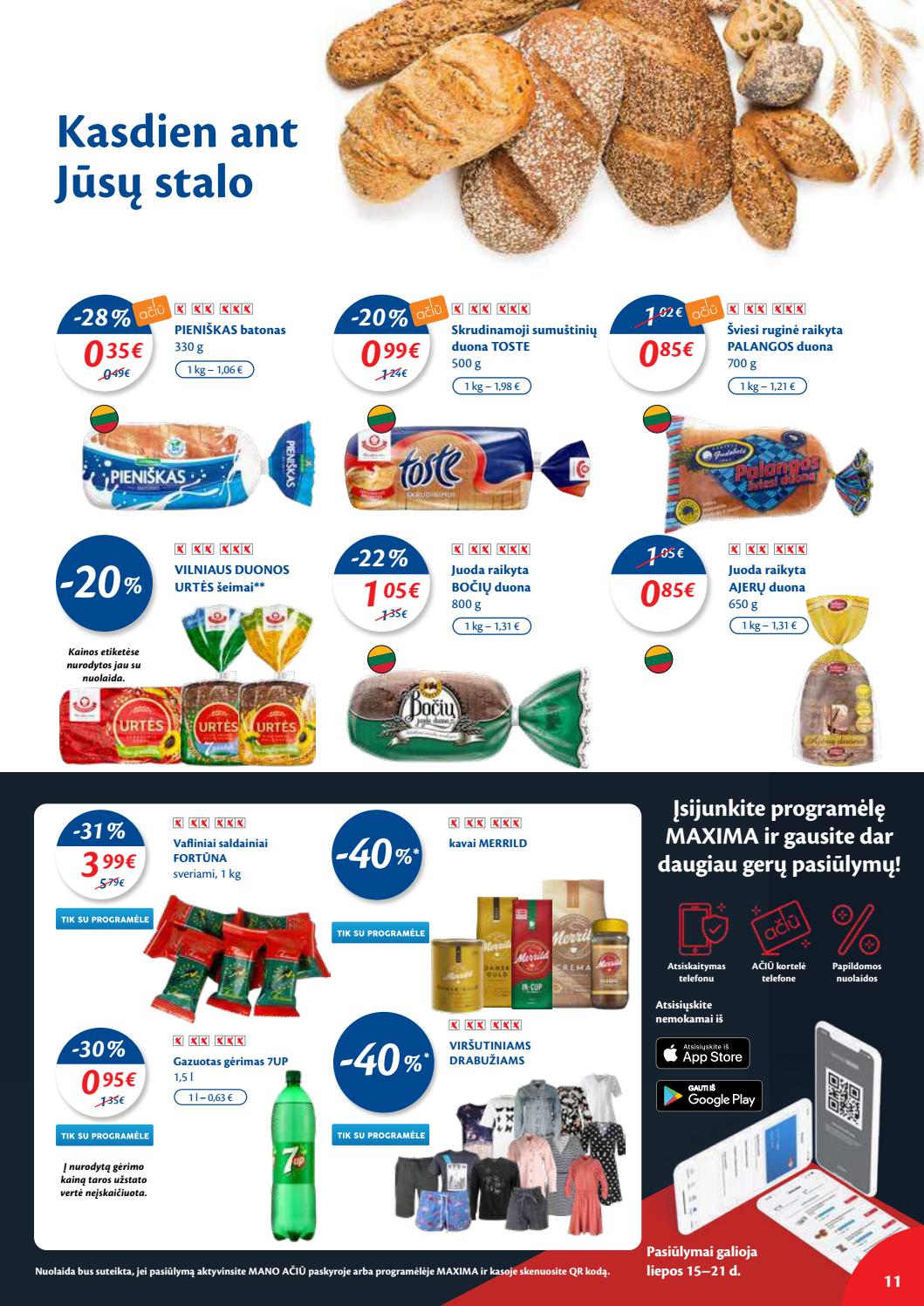 Maxima kaininis leidinys akcijos nuo 
  2021-07-13 iki 
  2021-07-19 | Leidinukas.lt puslapis 11
