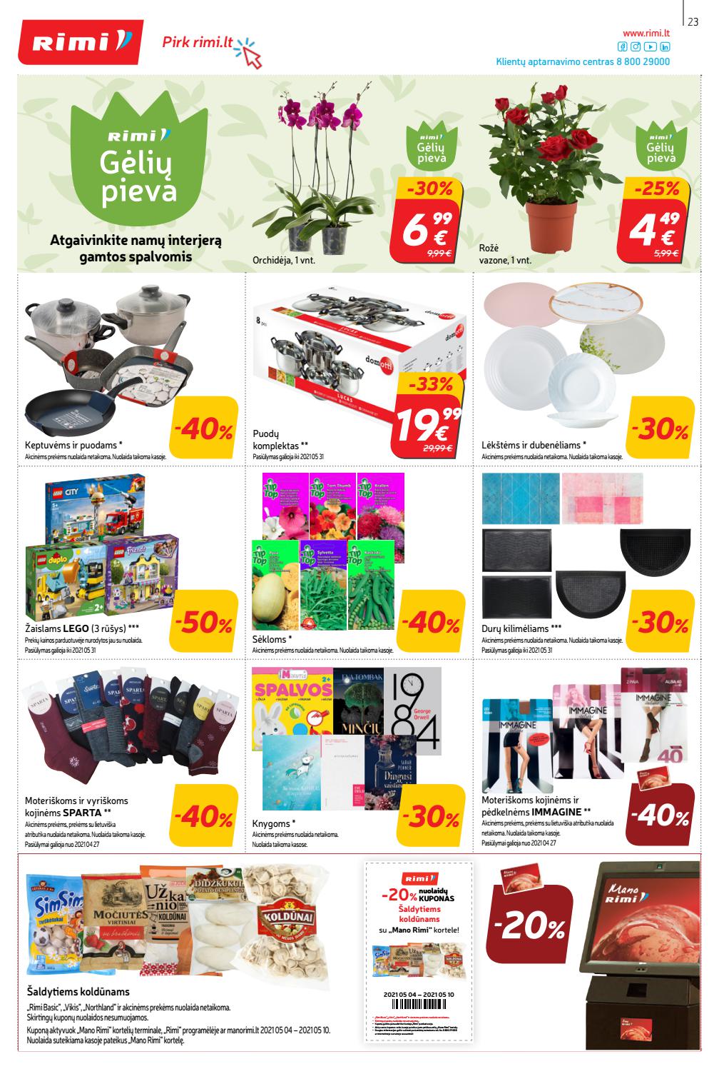 Rimi savaitinis leidinys akcijos nuo 
  2021-05-04 iki 
  2021-05-10 | Leidinukas.lt puslapis 23
