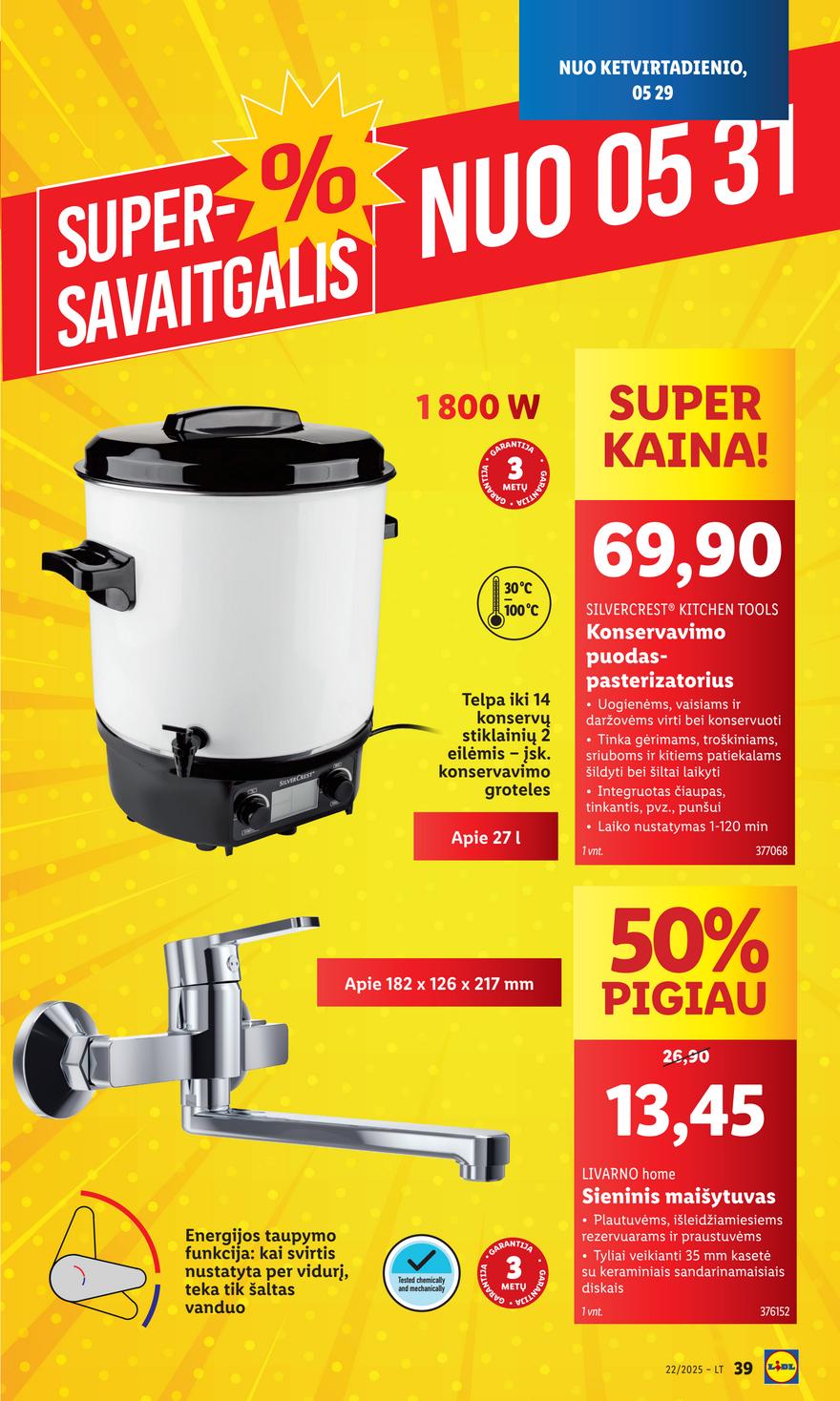 Lidl ne maisto leidinys akcijos nuo 
  2025-05-26 iki 
  2025-06-01 | Leidinukas.lt puslapis 39
