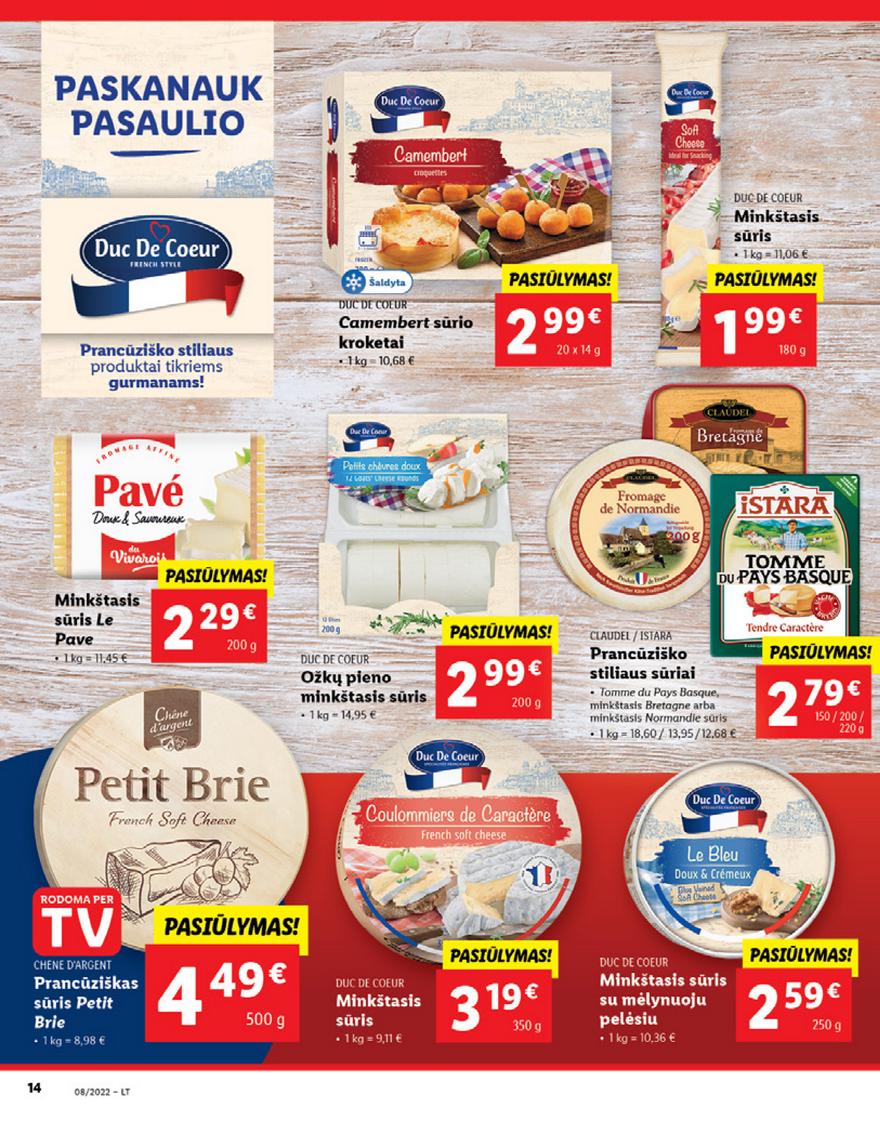 Lidl maisto prekių pasiūlymai akcijos nuo 
  2022-02-21 iki 
  2022-02-27 | Leidinukas.lt puslapis 14