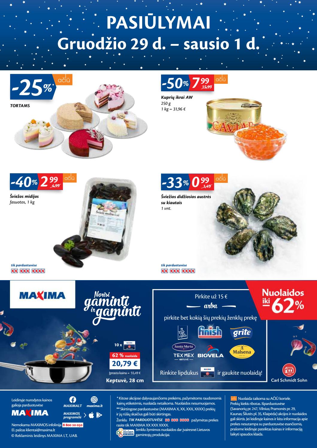 Maxima kaininis leidinys akcijos nuo 
  2020-12-29 iki 
  2021-01-04 | Leidinukas.lt puslapis 20