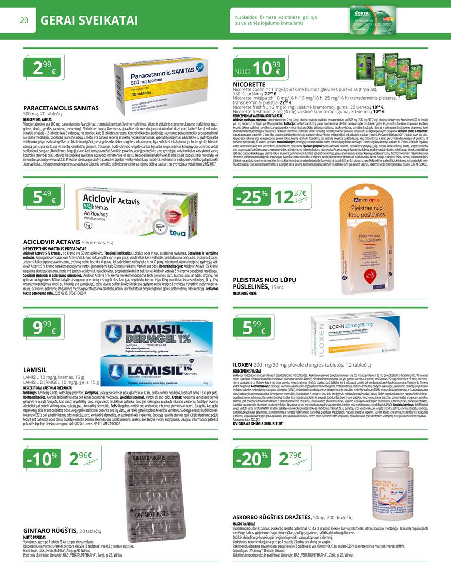 Norfos vaistinės leidinys akcijos nuo 
  2023-05-01 iki 
  2023-05-31 | Leidinukas.lt puslapis 20