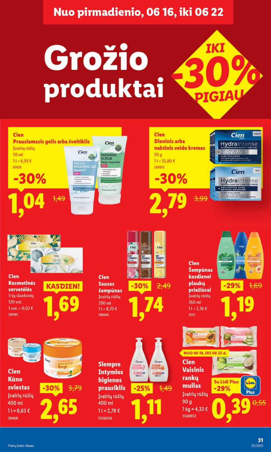 Lidl leidinys naujas akcijos nuo 
  2025-06-16 iki 
  2025-06-22 | Leidinukas.lt puslapis 31