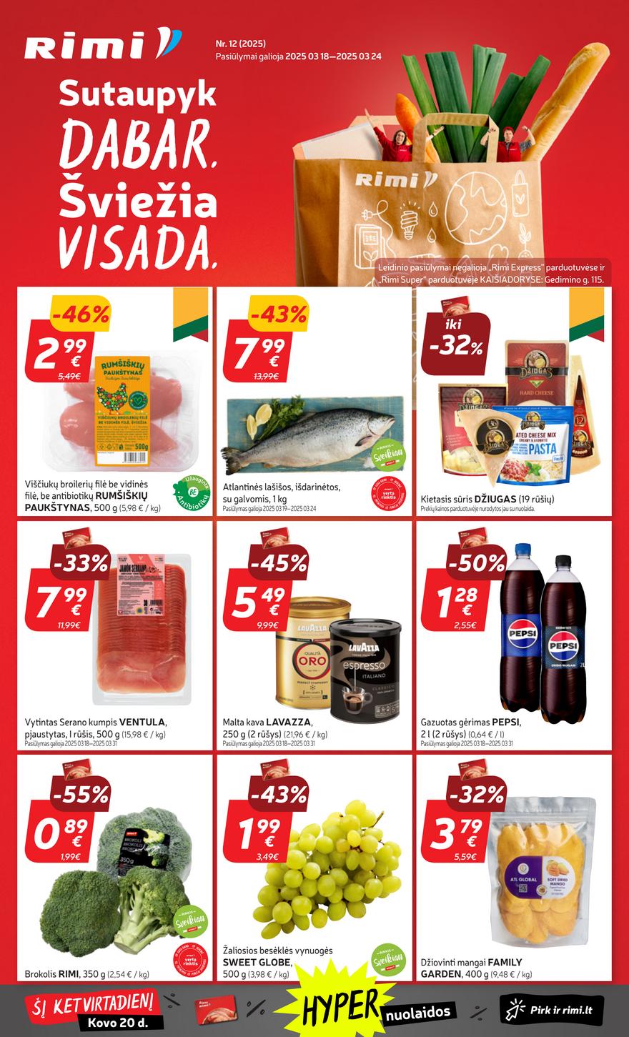 Rimi savaitinis leidinys 12 akcijos nuo 
  2025-03-18 iki 
  2025-03-24 | Leidinukas.lt puslapis 1