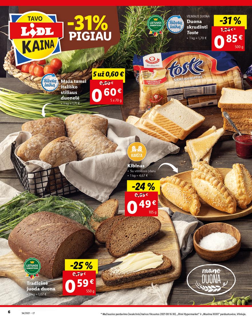 Lidl maisto prekių pasiūlymai akcijos nuo 
  2021-08-23 iki 
  2021-08-29 | Leidinukas.lt puslapis 6