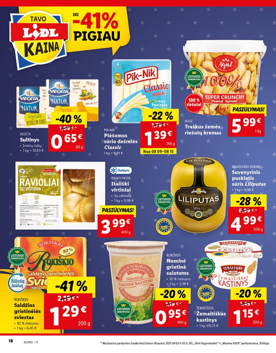 Lidl maisto prekių pasiūlymai akcijos nuo 
  2021-08-09 iki 
  2021-08-15 | Leidinukas.lt puslapis 18