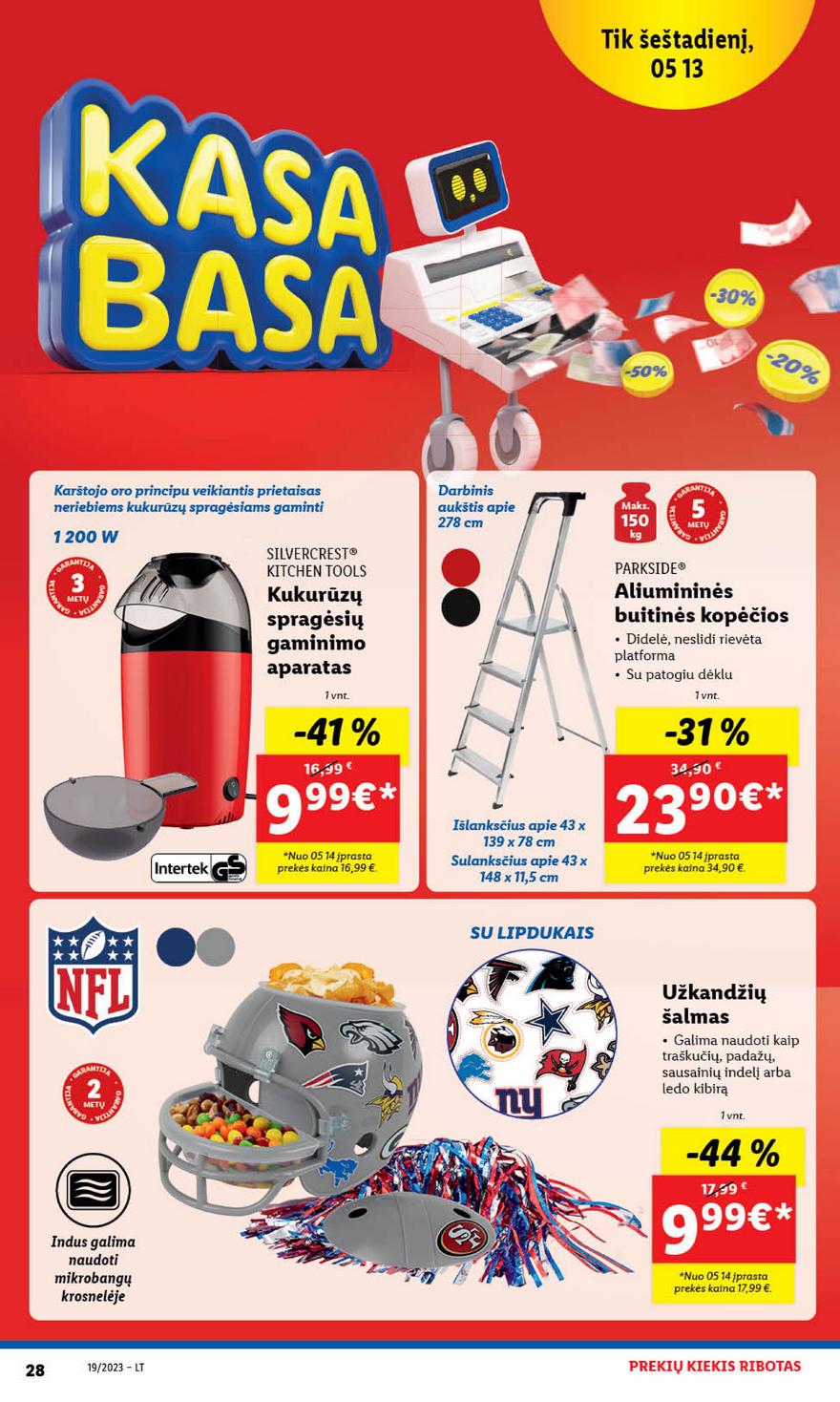Ldil ne maisto prekių pasiūlymai akcijos nuo 
  2023-05-08 iki 
  2023-05-14 | Leidinukas.lt puslapis 28