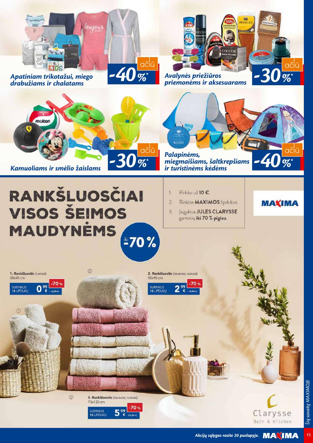 Maxima kaininis leidinys akcijos nuo 
  2019-06-11 iki 
  2019-06-17 | Leidinukas.lt puslapis 15