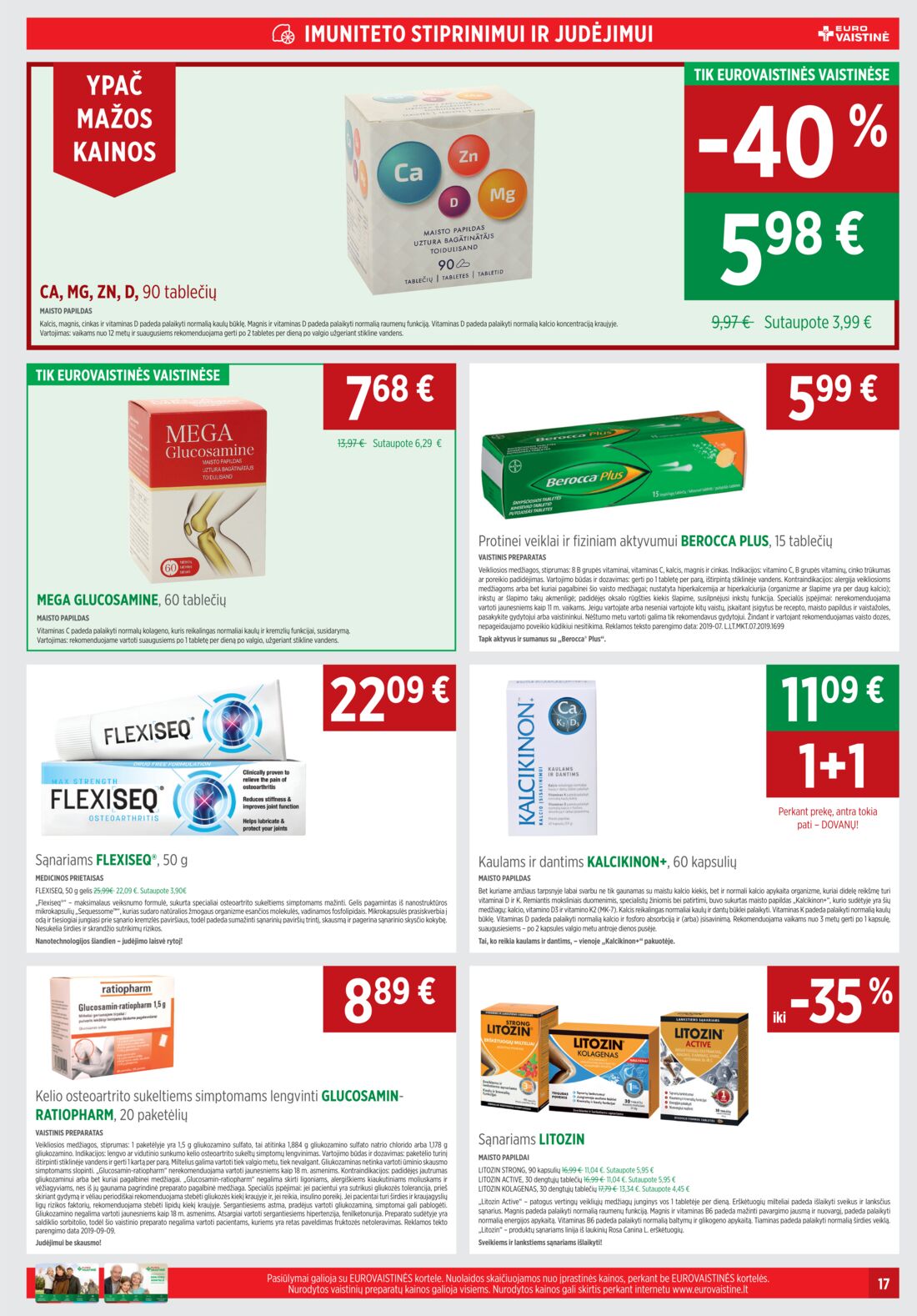 Euro vaistinė leidinys akcijos nuo 
  2019-10-01 iki 
  2019-10-31 | Leidinukas.lt puslapis 17