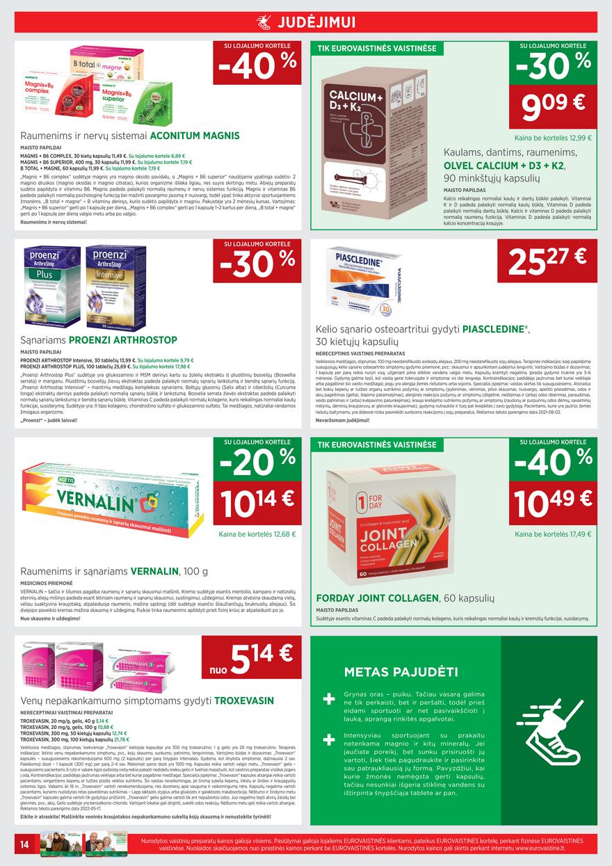 Euro vaistinė leidinys akcijos nuo 
  2022-06-01 iki 
  2022-06-30 | Leidinukas.lt puslapis 14