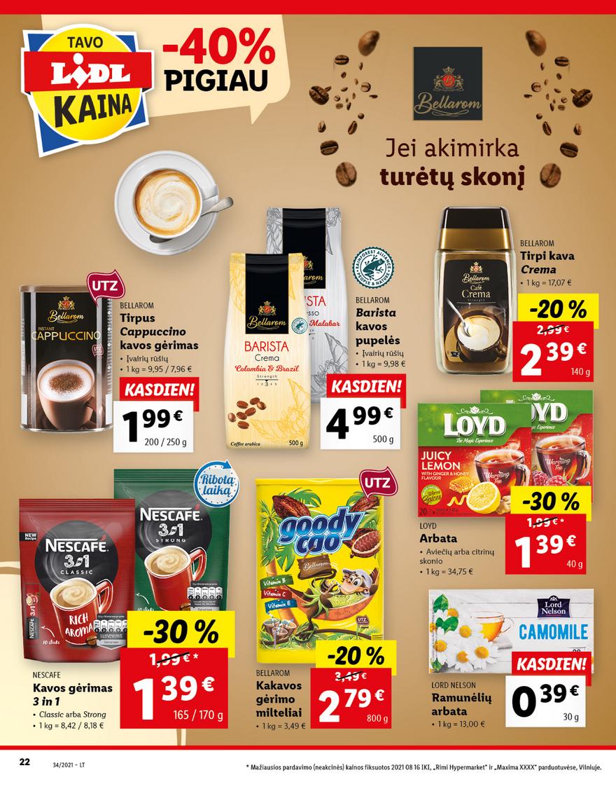 Lidl maisto prekių pasiūlymai akcijos nuo 
  2021-08-23 iki 
  2021-08-29 | Leidinukas.lt puslapis 22