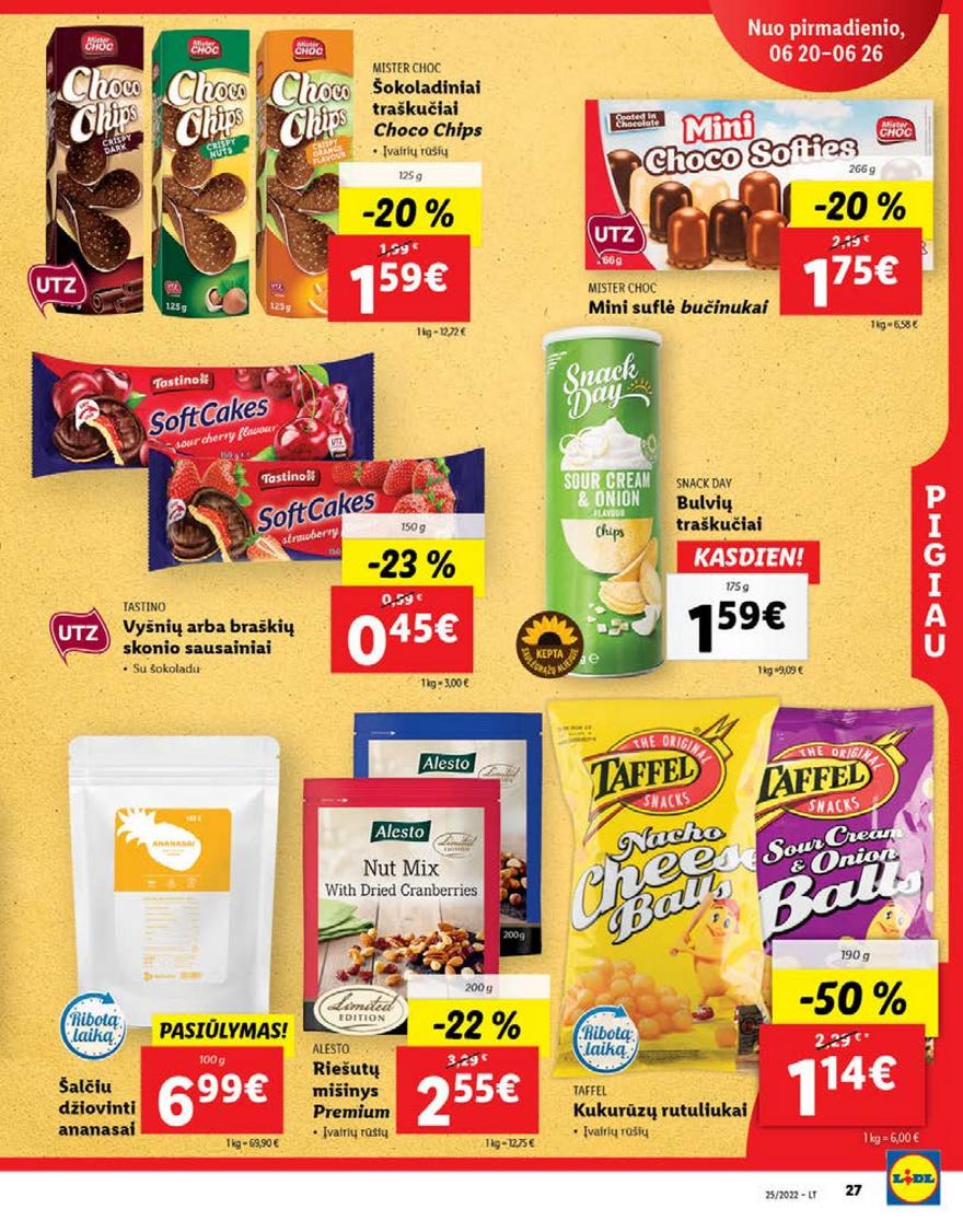 Lidl maisto prekių pasiūlymai akcijos nuo 
  2022-06-20 iki 
  2022-06-26 | Leidinukas.lt puslapis 27
