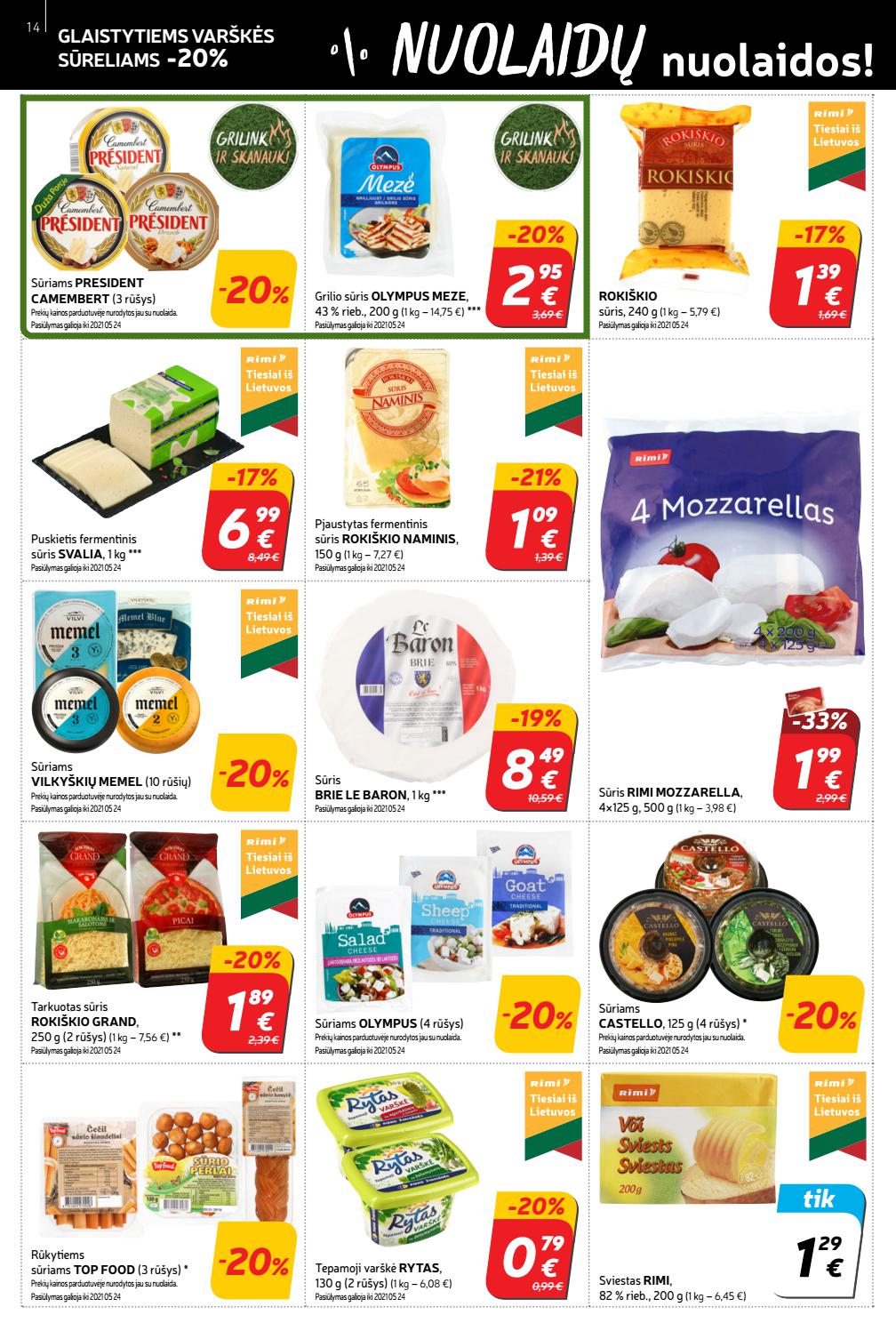 Rimi savaitinis leidinys akcijos nuo 
  2021-05-11 iki 
  2021-05-17 | Leidinukas.lt puslapis 14