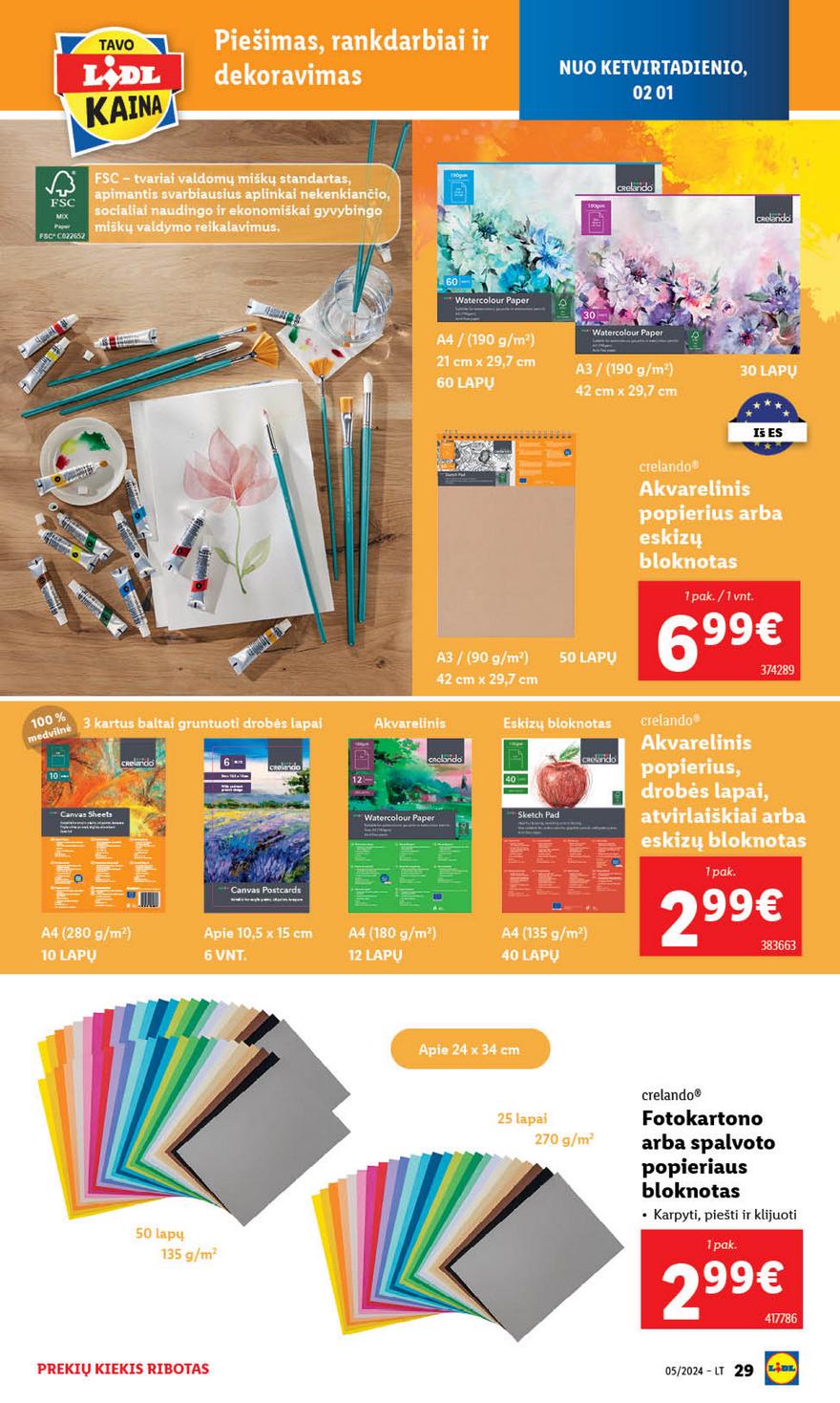 Lidl pasiūlymai akcijos nuo 
  2024-01-29 iki 
  2024-02-04 | Leidinukas.lt puslapis 29