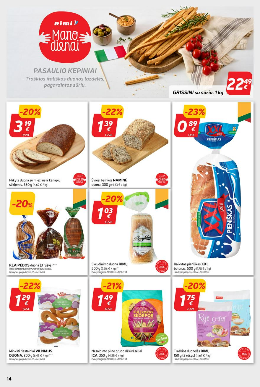 Rimi savaitinis leidinys akcijos nuo 
  2023-08-22 iki 
  2023-08-28 | Leidinukas.lt puslapis 14