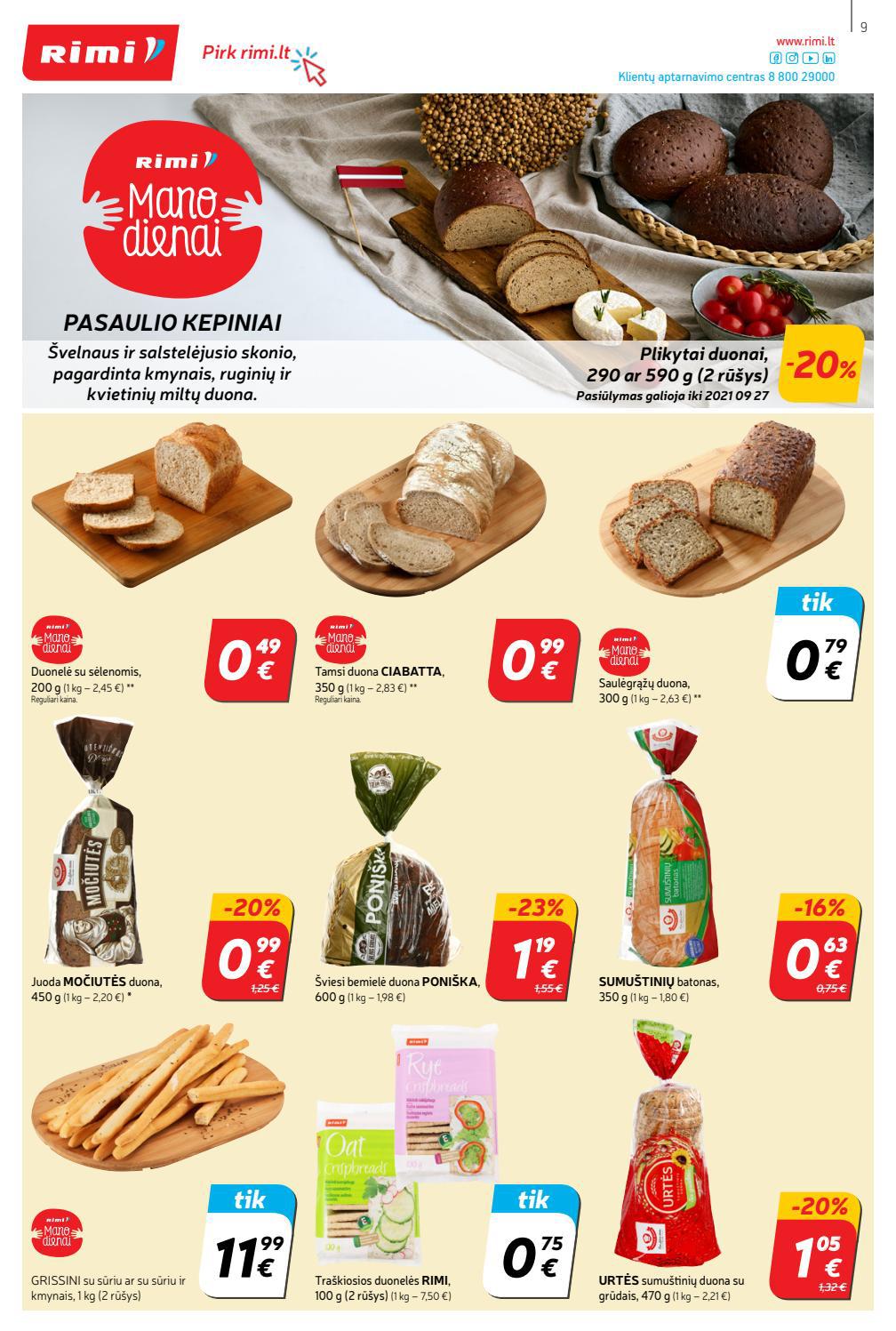 Rimi savaitinis leidinys akcijos nuo 
  2021-08-31 iki 
  2021-09-06 | Leidinukas.lt puslapis 9