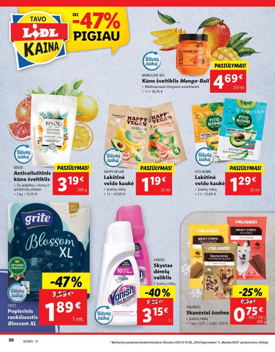 Lidl maisto prekių pasiūlymai akcijos nuo 
  2022-01-17 iki 
  2022-01-23 | Leidinukas.lt puslapis 30