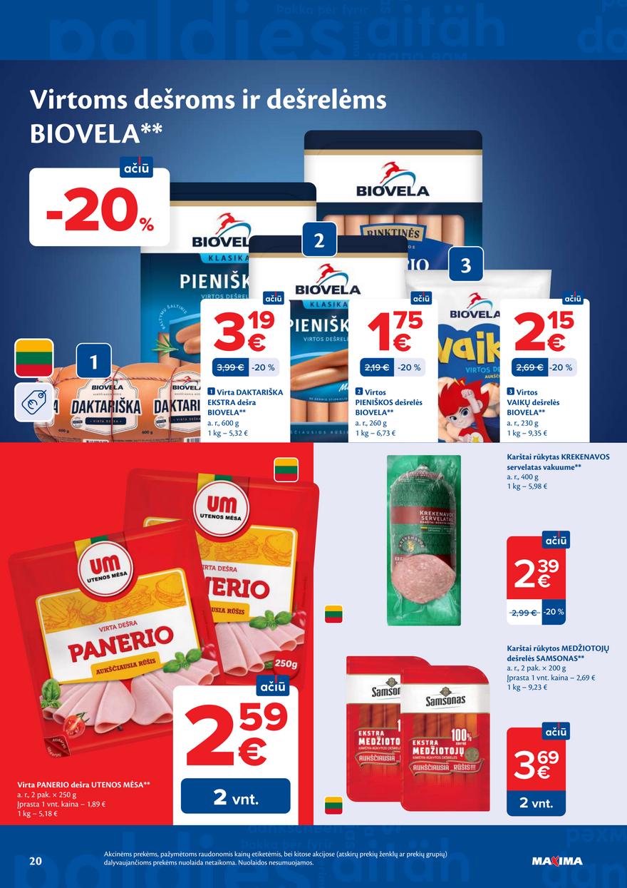 Maxima leidinys akcijos nuo 
  2026-05-19 iki 
  2026-05-25 | Leidinukas.lt puslapis 20
