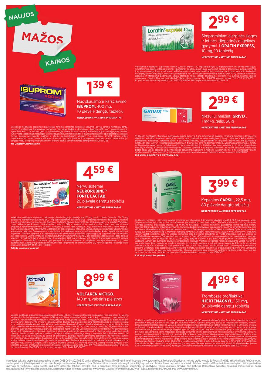 Euro vaistinė leidinys akcijos nuo 
  2023-06-01 iki 
  2023-06-30 | Leidinukas.lt puslapis 2