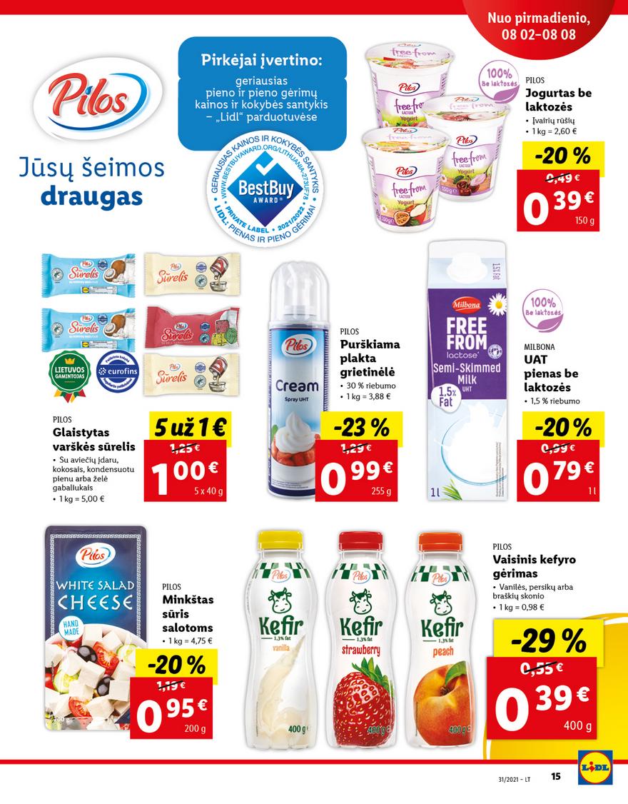 Lidl maisto prekių pasiūlymai akcijos nuo 
  2021-08-02 iki 
  2021-08-08 | Leidinukas.lt puslapis 15