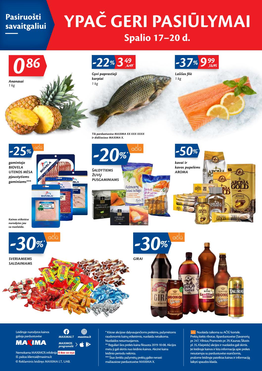 Maxima kaininis leidinys akcijos nuo 
  2019-10-15 iki 
  2019-10-21 | Leidinukas.lt puslapis 20