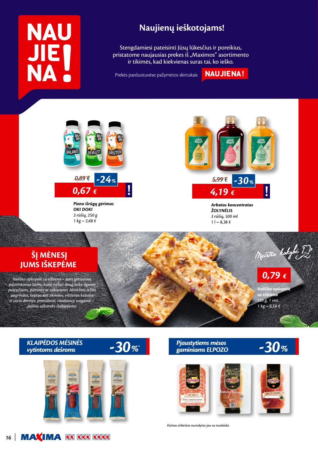 Maxima kaininis leidinys akcijos nuo 
  2019-07-04 iki 
  2019-07-17 | Leidinukas.lt puslapis 16