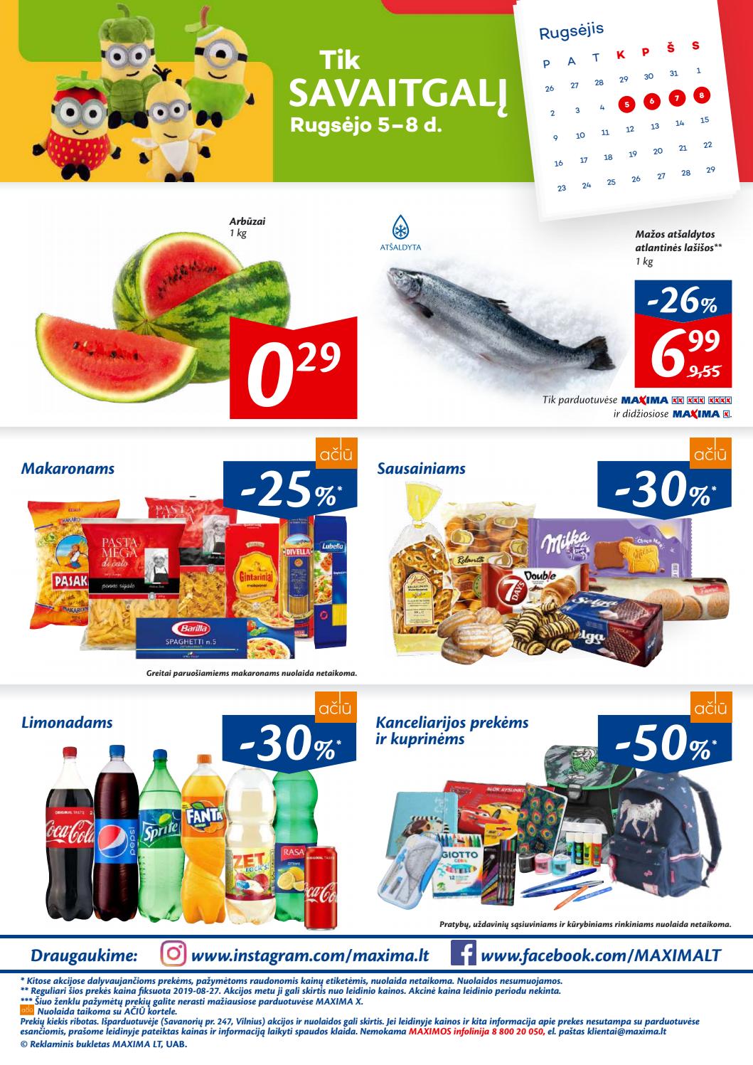 Maxima kaininis leidinys akcijos nuo 
  2019-09-03 iki 
  2019-09-09 | Leidinukas.lt puslapis 20