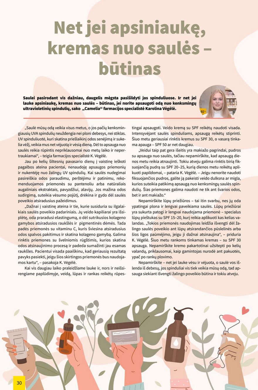 Camelia gegužės leidinys akcijos nuo 
  2022-05-01 iki 
  2022-05-31 | Leidinukas.lt puslapis 30