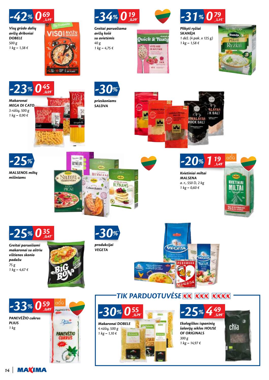 Maxima kaininis leidinys akcijos nuo 
  2020-08-25 iki 
  2020-08-31 | Leidinukas.lt puslapis 14
