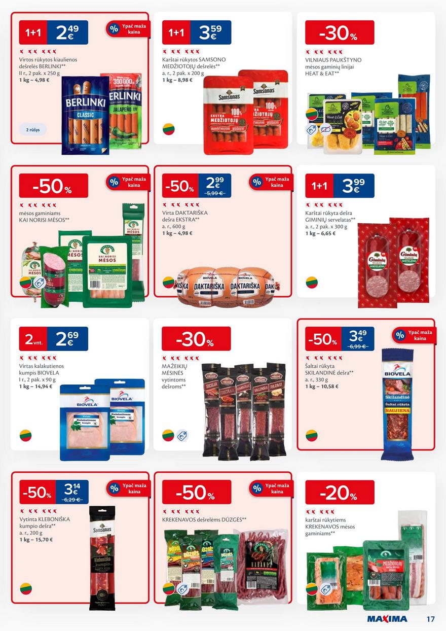 Maxima kaininis leidinys akcijos nuo 
  2024-01-09 iki 
  2024-01-15 | Leidinukas.lt puslapis 17