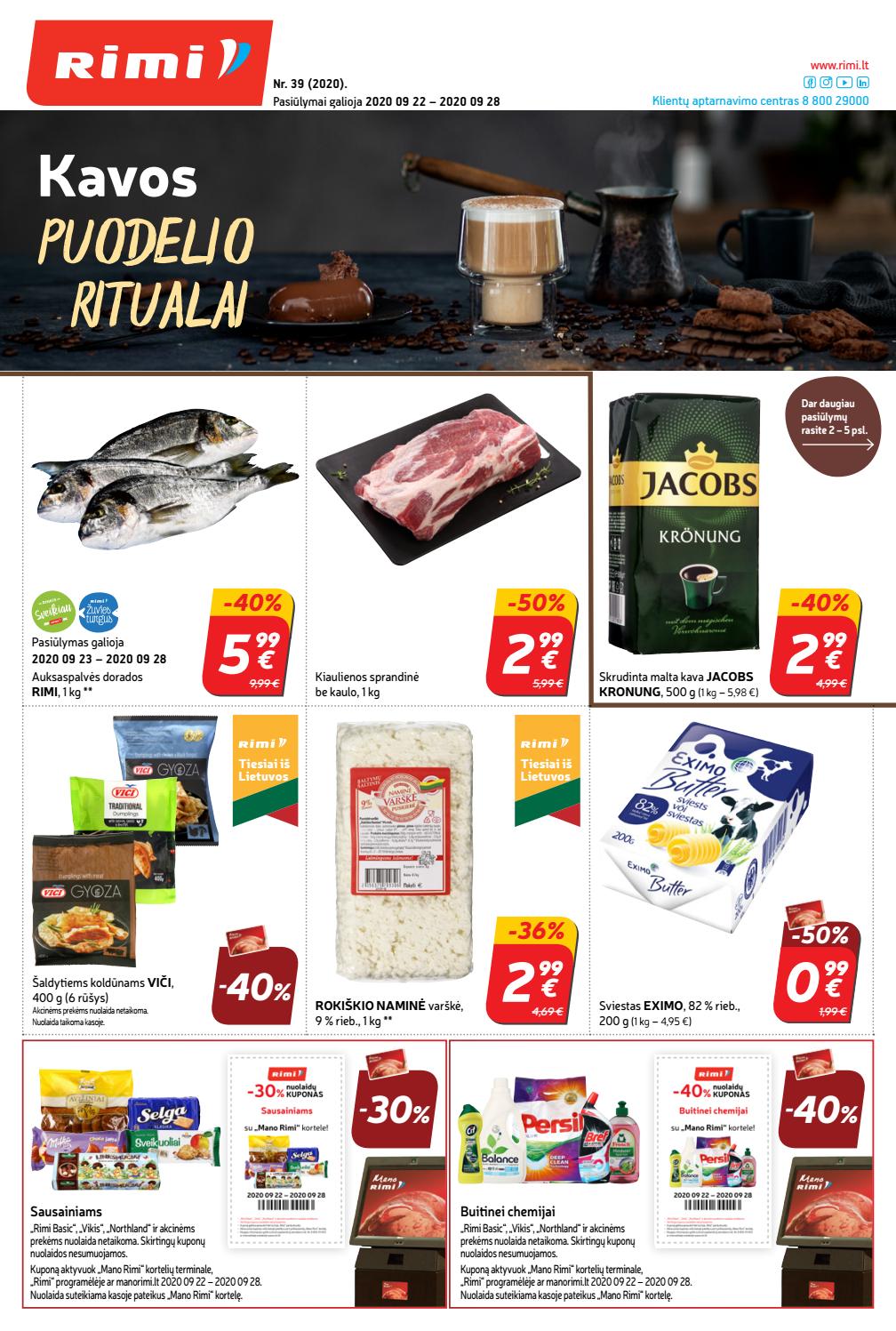 Rimi savaitinis leidinys akcijos nuo 
  2020-09-22 iki 
  2020-09-28 | Leidinukas.lt puslapis 1