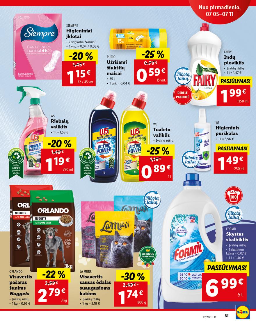 Lidl maisto prekių pasiūlymai akcijos nuo 
  2021-07-05 iki 
  2021-07-11 | Leidinukas.lt puslapis 31