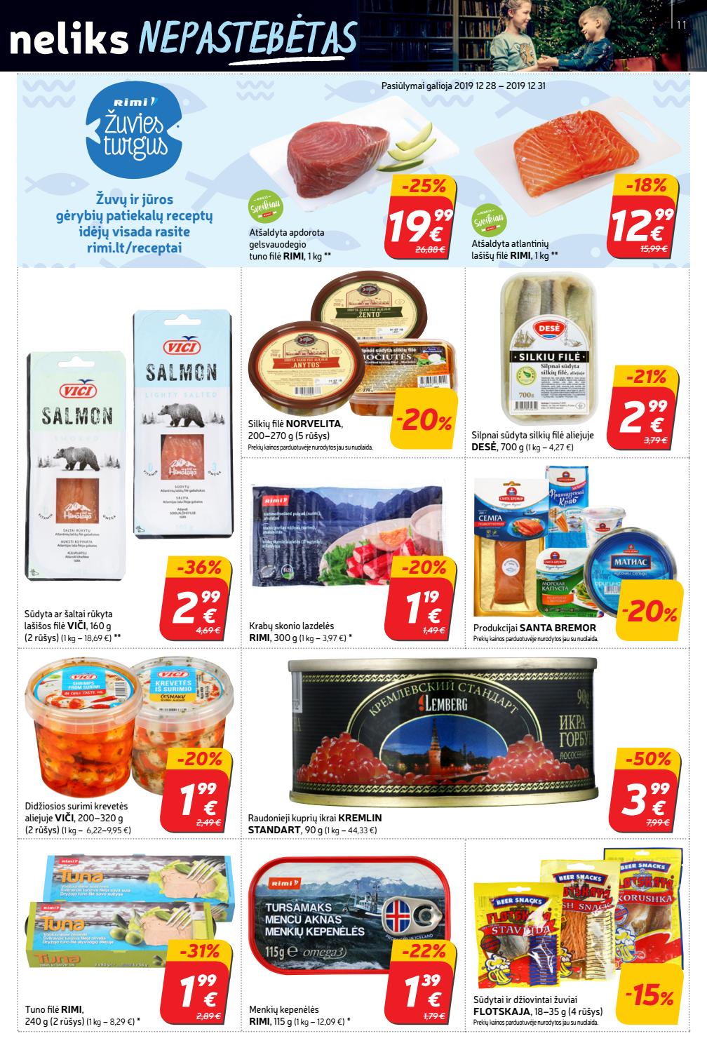 Rimi savaitinis leidinys akcijos nuo 
  2019-12-27 iki 
  2020-01-06 | Leidinukas.lt puslapis 11