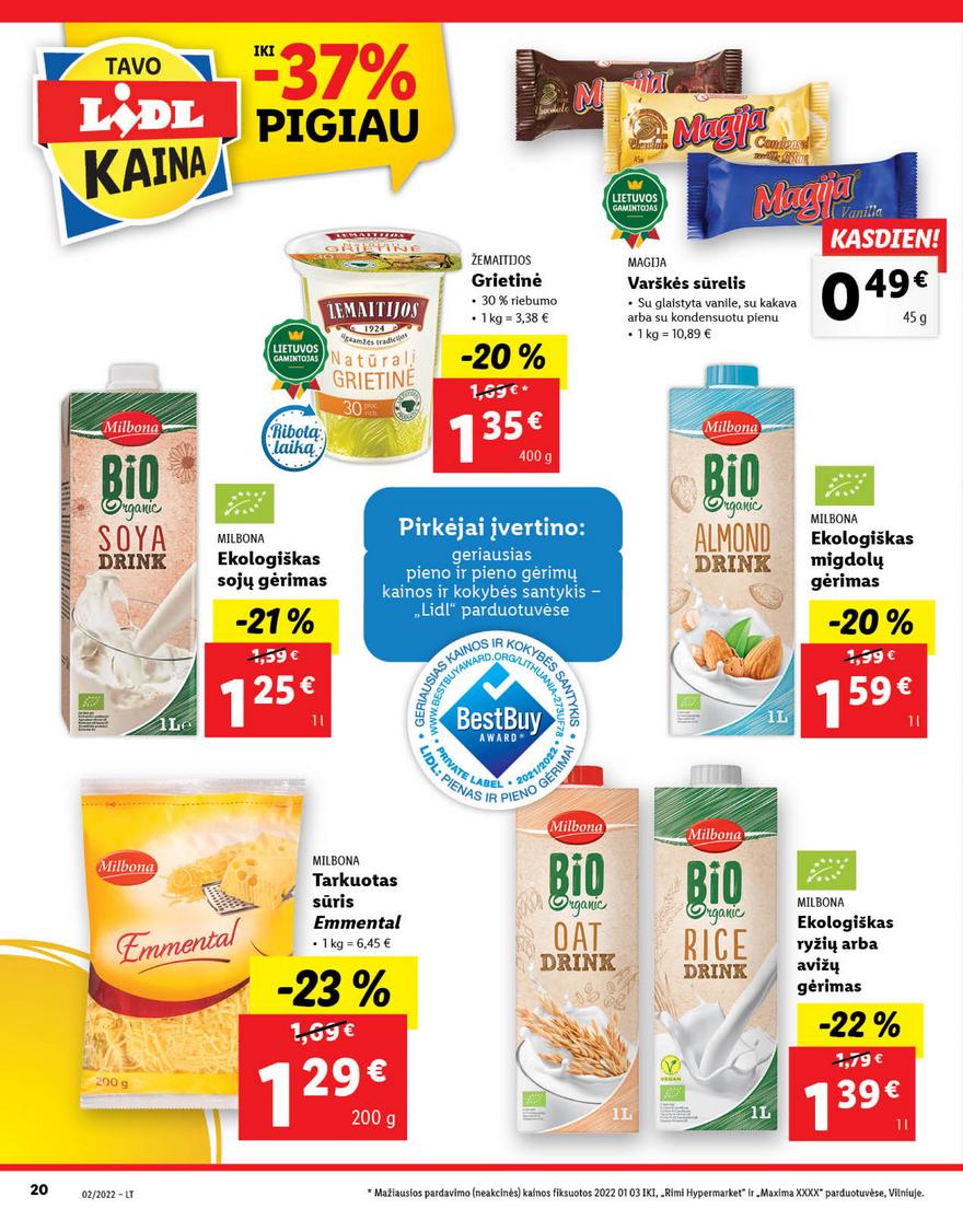 Lidl maisto prekių pasiūlymai akcijos nuo 
  2022-01-10 iki 
  2022-01-16 | Leidinukas.lt puslapis 20