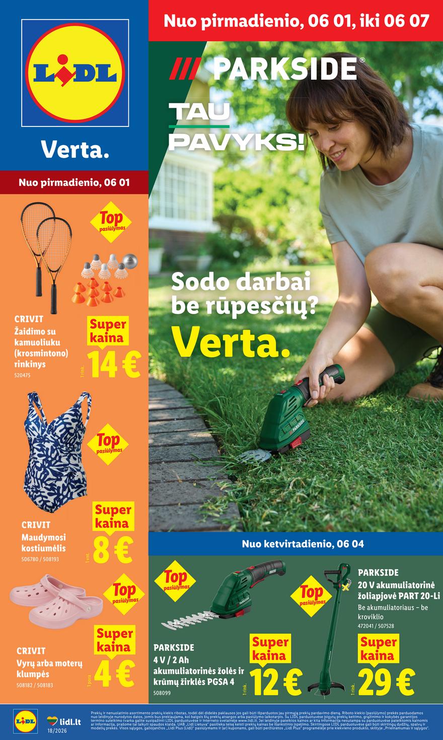 Lidl leidinys akcijos nuo 
  2026-06-01 iki 
  2026-06-07 | Leidinukas.lt puslapis 1