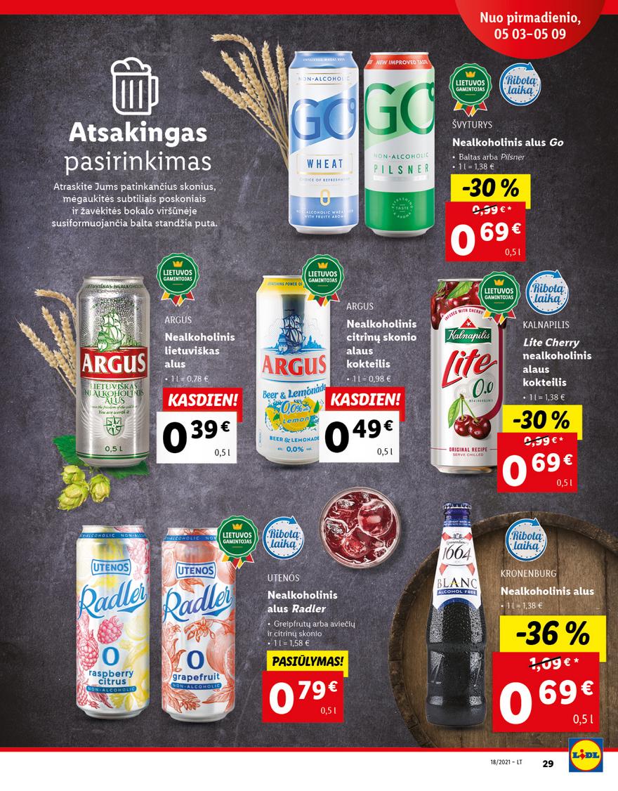 Lidl maisto prekių pasiūlymai akcijos nuo 
  2021-05-03 iki 
  2021-05-09 | Leidinukas.lt puslapis 29