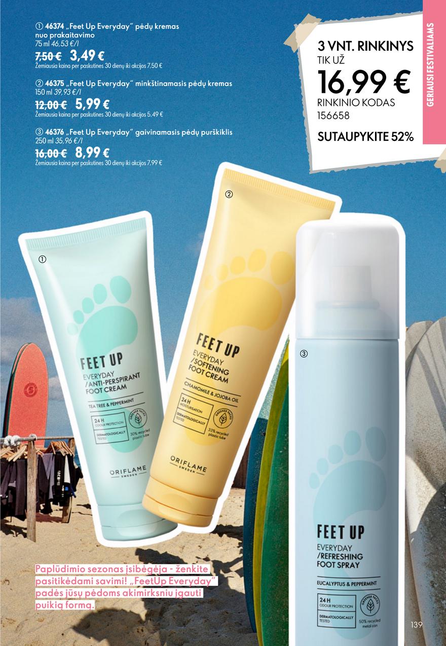 Oriflame katalogas akcijos nuo 
  2026-07-15 iki 
  2026-08-04 | Leidinukas.lt puslapis 139