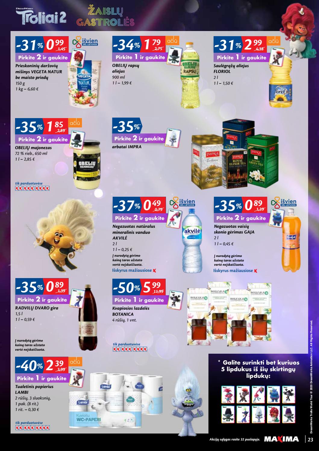 Maxima kaininis leidinys akcijos nuo 
  2020-09-08 iki 
  2020-09-14 | Leidinukas.lt puslapis 23