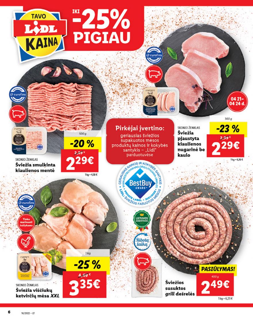 Lidl maisto prekių pasiūlymai akcijos nuo 
  2022-04-18 iki 
  2022-04-24 | Leidinukas.lt puslapis 6