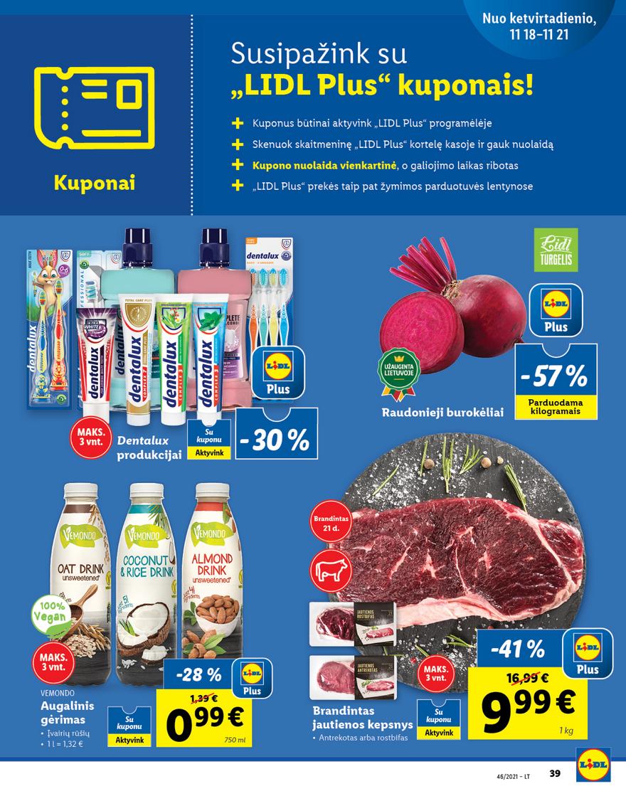 Lidl maisto prekių pasiūlymai akcijos nuo 
  2021-11-15 iki 
  2021-11-21 | Leidinukas.lt puslapis 39