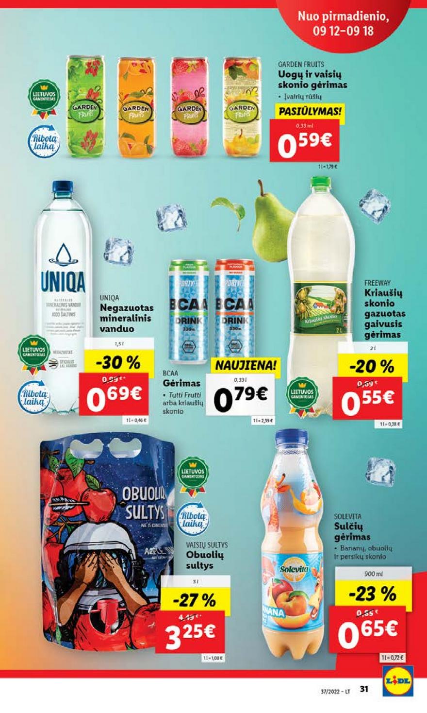 Lidl maisto prekių pasiūlymai akcijos nuo 
  2022-09-12 iki 
  2022-09-18 | Leidinukas.lt puslapis 31