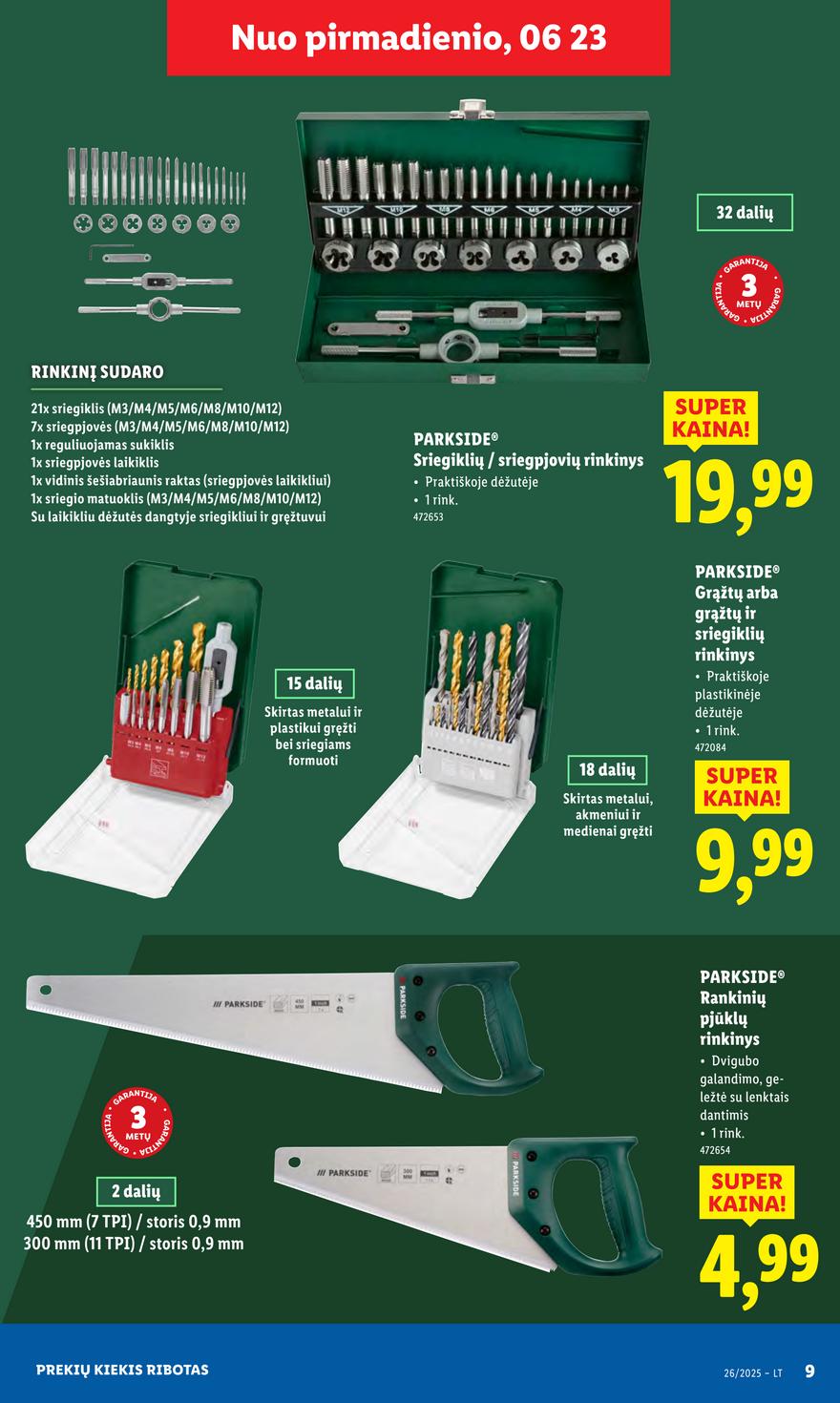 Lidl ne maisto leidinys akcijos nuo 
  2025-06-23 iki 
  2025-06-29 | Leidinukas.lt puslapis 9