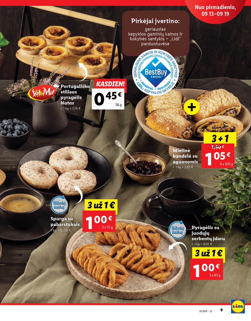 Lidl maisto prekių pasiūlymai akcijos nuo 
  2021-09-13 iki 
  2021-09-19 | Leidinukas.lt puslapis 9