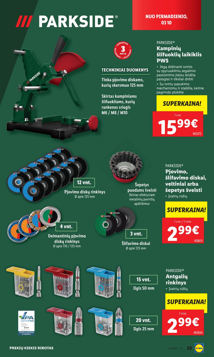Lidl ne maisto leidinys akcijos nuo 
  2025-03-10 iki 
  2025-03-16 | Leidinukas.lt puslapis 29